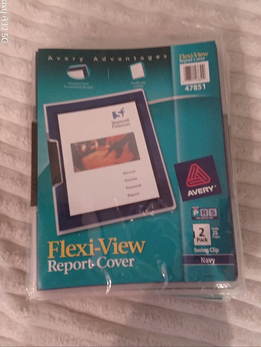 Avery Flexi-View Navy Swing Clip Report Cover, 2 Pack (8 Packages)